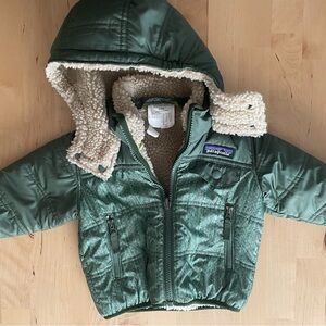 Patagonia Reversible Green Winter Coat 3-6m